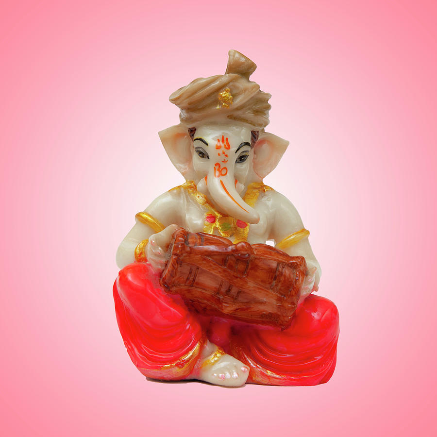 Lord Ganesha playing musical instrument Mridunga Photograph by ...