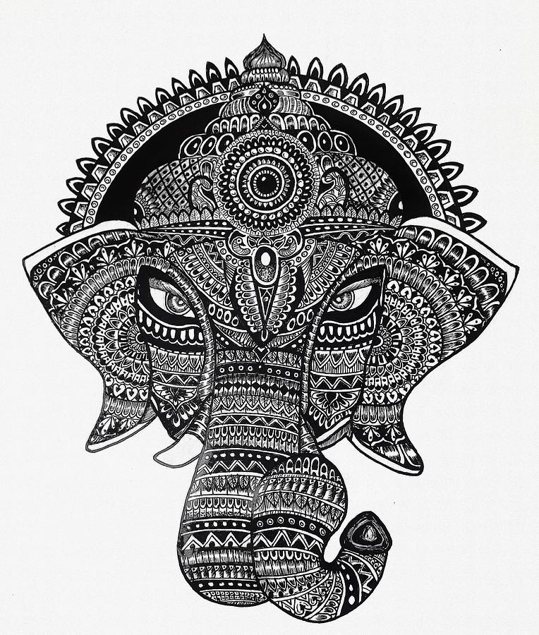 Lord Ganesha Drawing by Bhavya Bathla | Saatchi Art-saigonsouth.com.vn