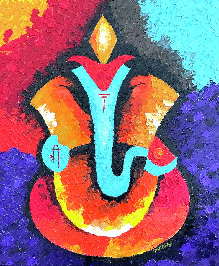 Lord Ganesha Painting by Tanmayi Panasa - Fine Art America