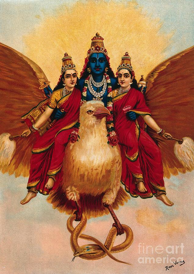 Lord Garuda Painting By Raja Ravi Varma Pixels