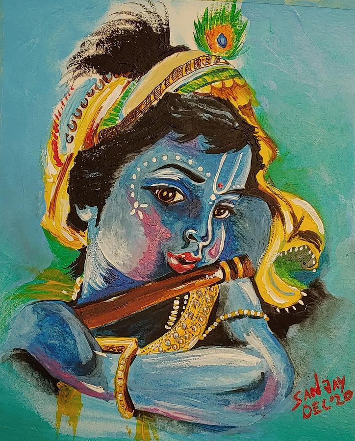 Lord Gopal / Krishna Painting by Sanjay Sen | Fine Art America