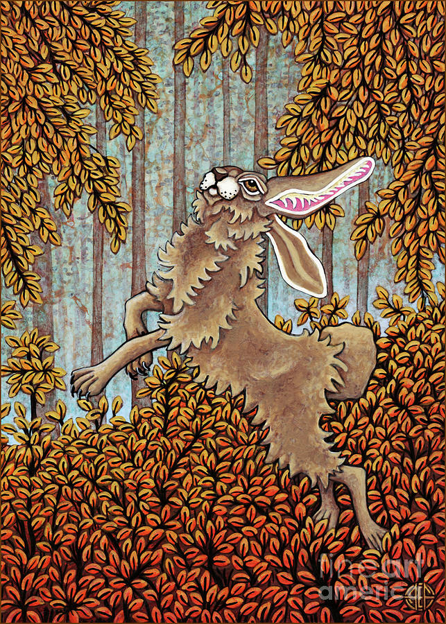 Lord Hare A-Leaping Painting by Amy E Fraser