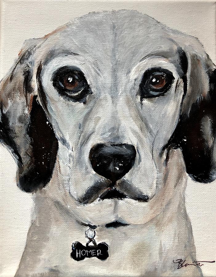 Beagle Painting - Lord Homer by Barbara Cantelon