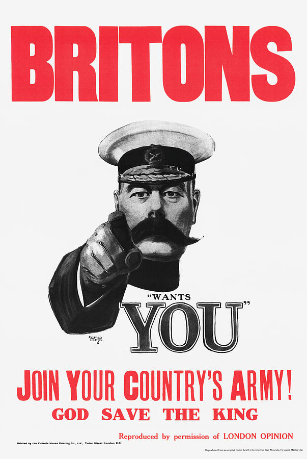Lord Kitchener Wants You - Join Your Countrys Army - God Save The King Drawing by War Is Hell Store