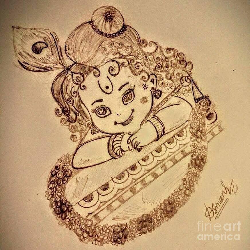 1. oil pastel krishna drawing by sudeshnamama on DeviantArt-saigonsouth.com.vn