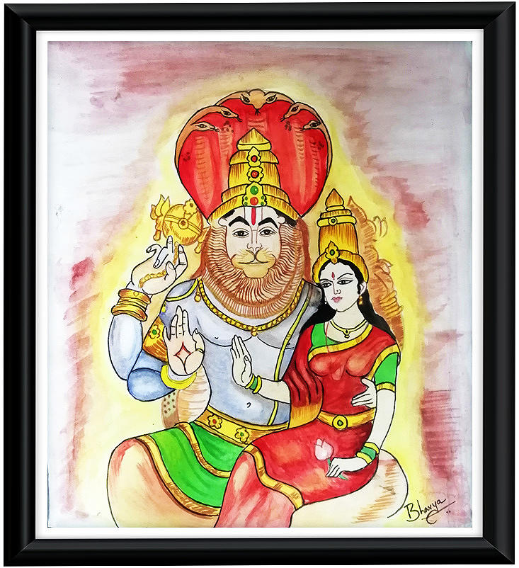 Narasimha mandala art | Shiva tattoo design, Mandala art, Drawings