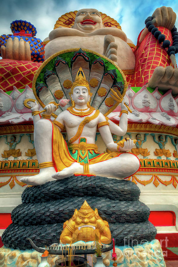 Lord Vishnu Thailand Temple Photograph by Adrian Evans