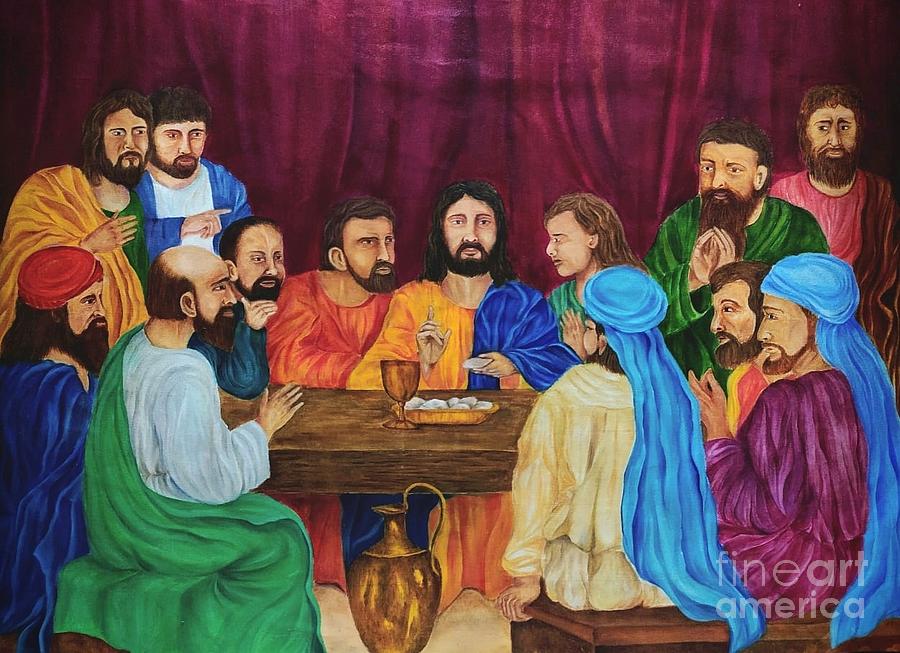 Lord's Supper Painting by Lydia Susan Abraham Fine Art America
