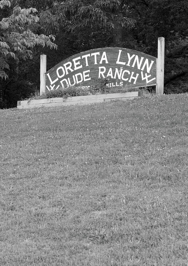 Loretta Lynn Dude Ranch Hurricane Mills TN BW Photograph by Bob Pardue