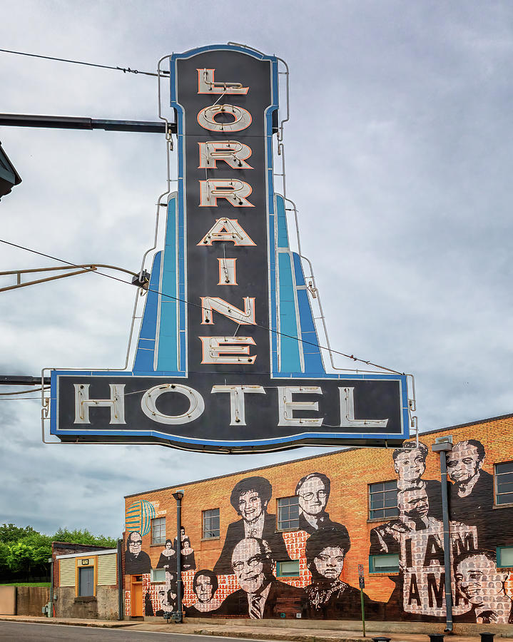 Lorraine Hotel Sign 2 Photograph by Susan Rissi Tregoning