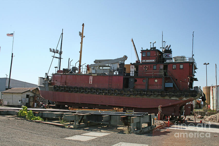 Los Anderson in dry dock Fairhaven Ship yard Photograph by Norma Appleton