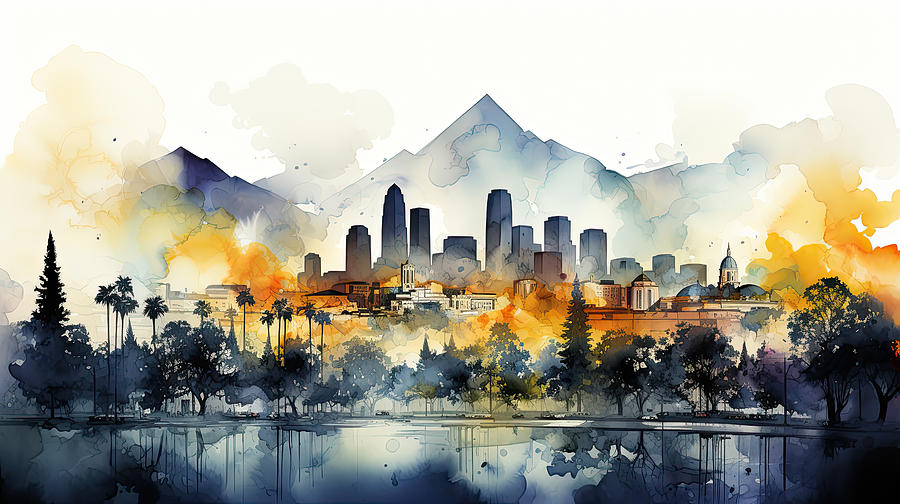 Los Angeles California Usa Digital Art