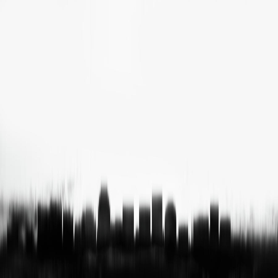 Los Angeles City Black Skyline Digital Art by Naxart Studio - Fine Art ...