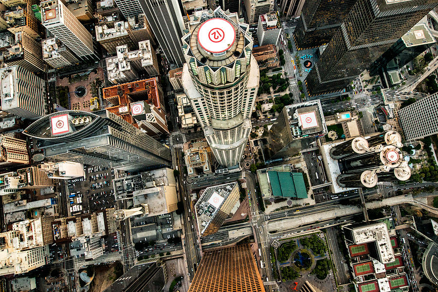 Los Angeles city tallest buildings Photograph by Extreme-photographer