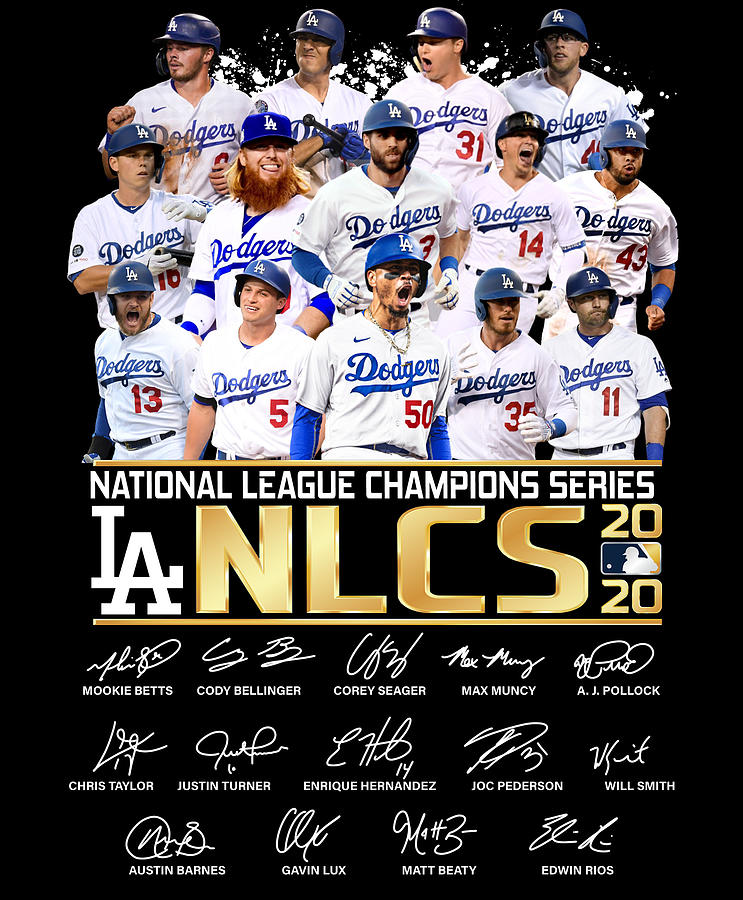 Los Angeles Dodgers National League Champions Series Players Signatures