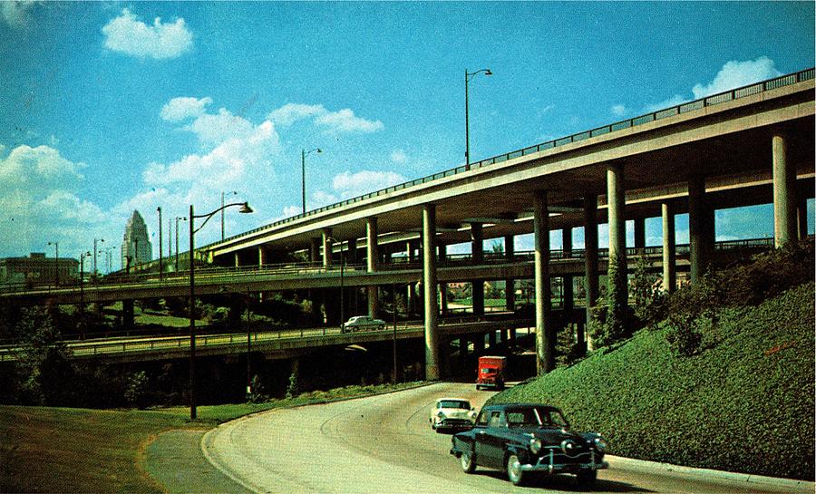 Los Angeles Freeway Interchange Photograph by Mel Thompson