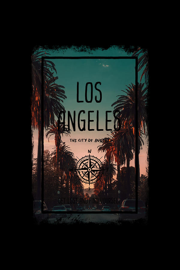 Los Angeles Lakers Digital Art - Los Angeles LA US the city of angels by Lotus Leafal
