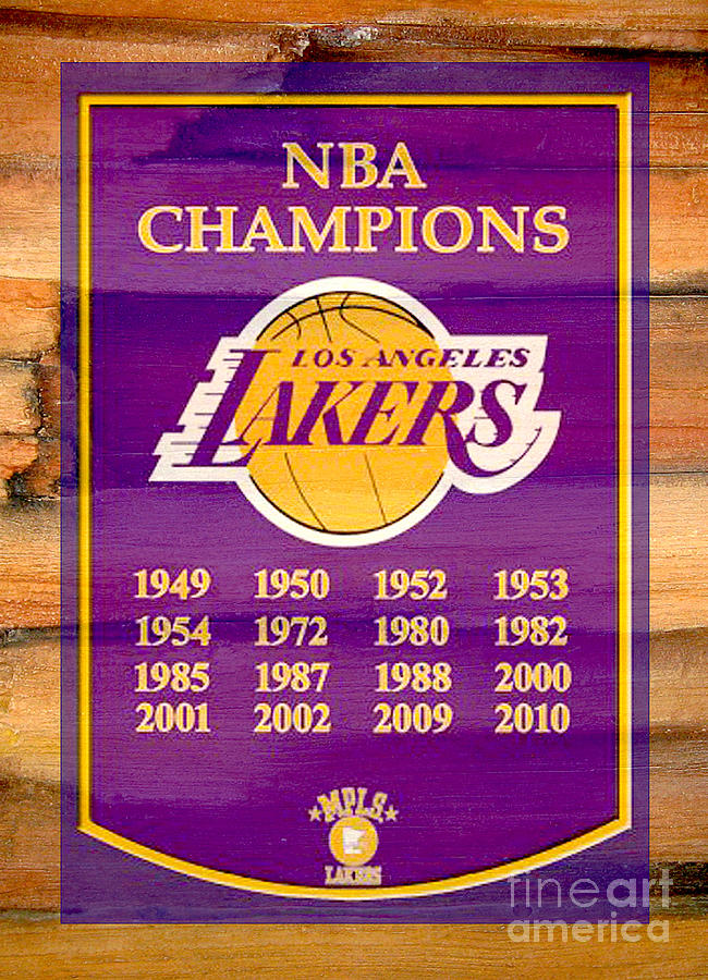 Los Angeles Lakers NBA Championship 24x38 Dynasty Banner