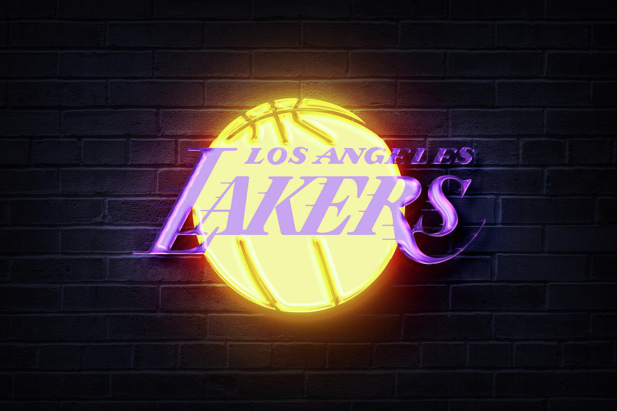 Los Angeles Lakers Neon Digital Art by Hai Nguyen - Fine Art America