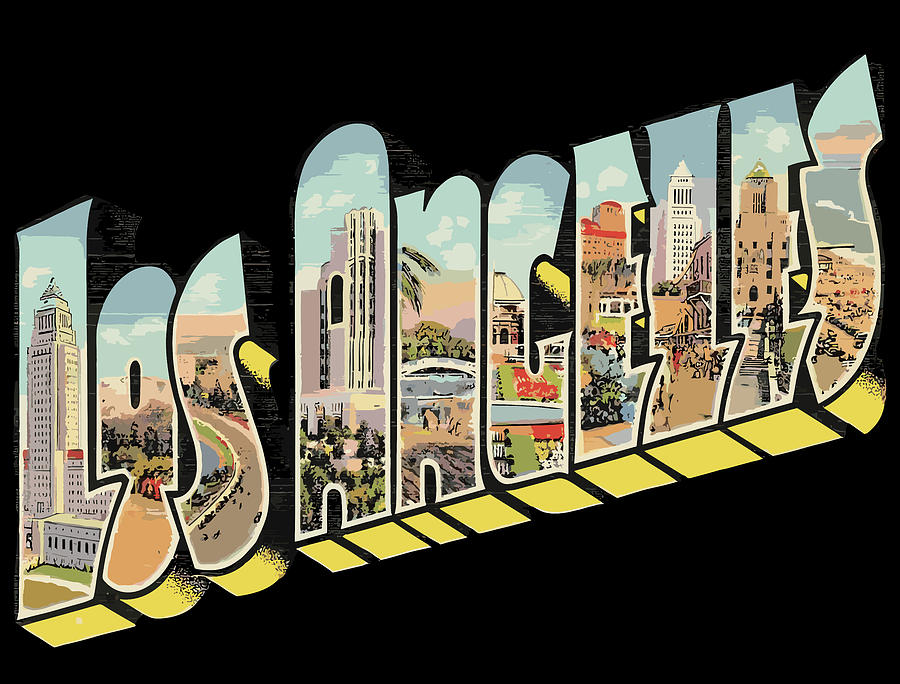 Los Angeles Letters Digital Art by Long Shot