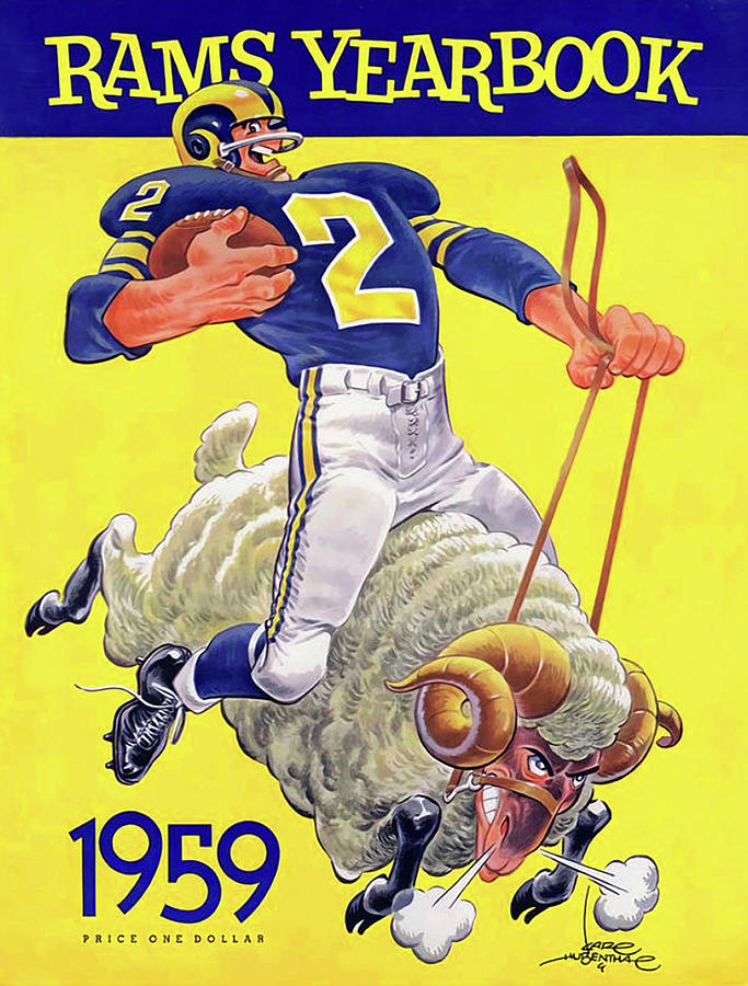 Los Angeles Rams 1959 Program Painting by Big 88 Artworks - Fine Art ...