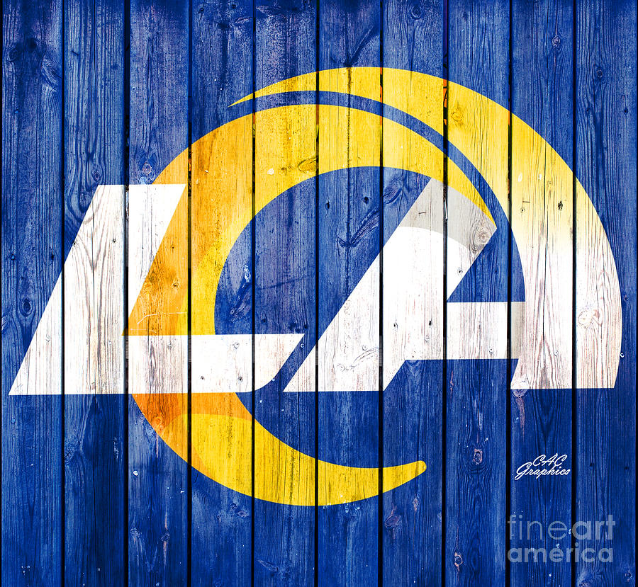Los Angeles Rams Blue Wood Photograph by CAC Graphics