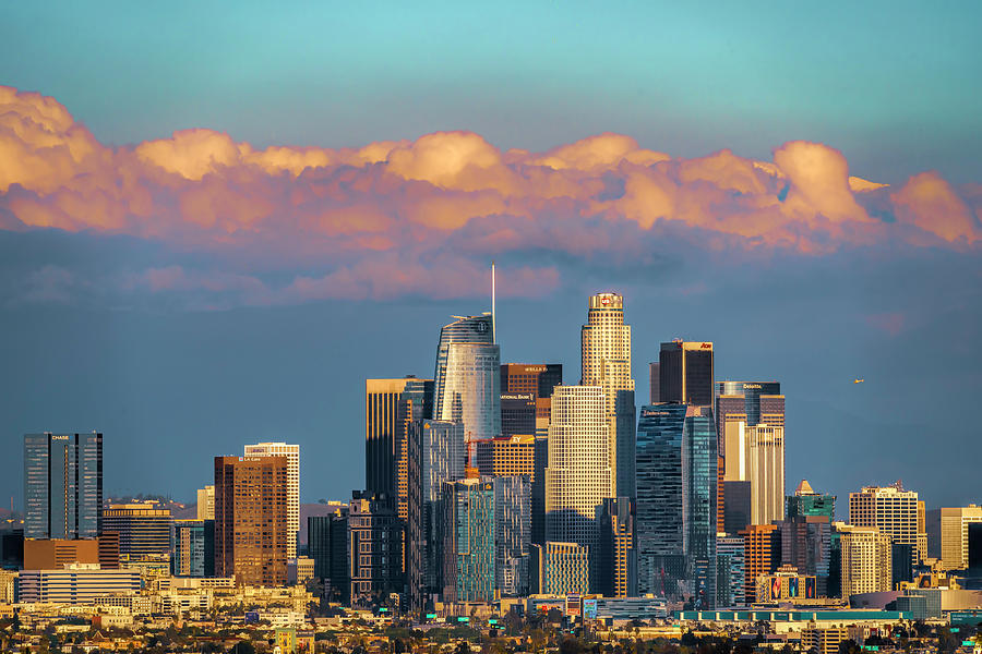 Los Angeles Skyline Afternoon Light Photograph by Lindsay Thomson