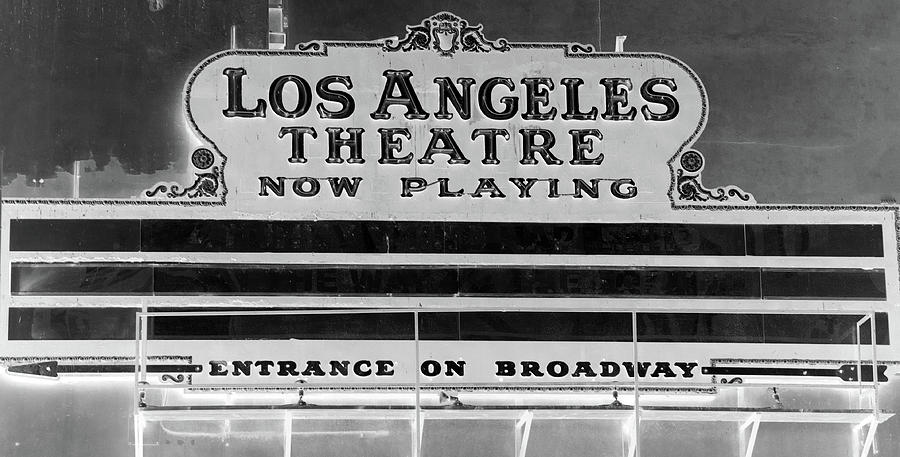 Los Angeles Theater Art Deco Sign Photograph by Matthew Bamberg