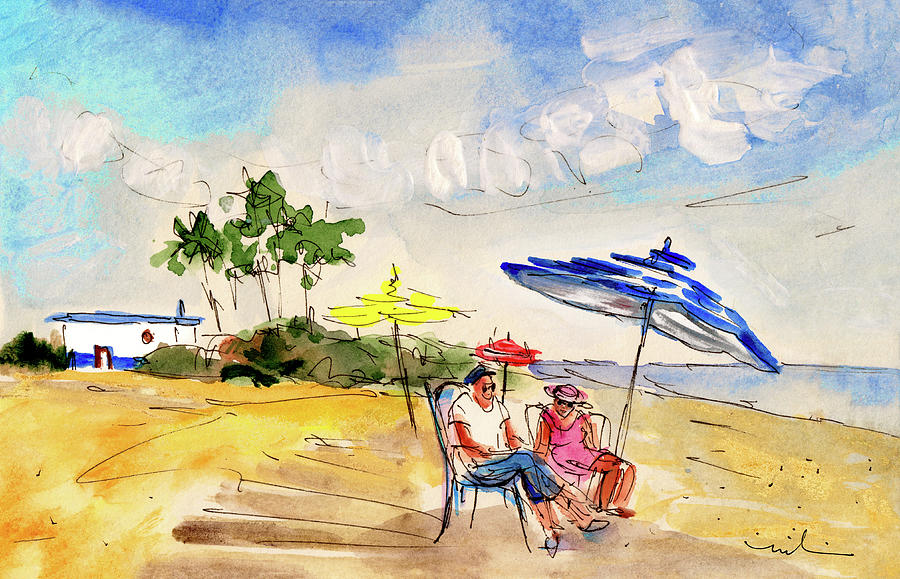 Los Llanos Beach Painting by Miki De Goodaboom