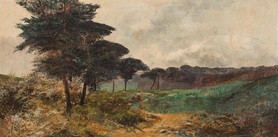 Los pinos de la Casa de Campo Painting by Juan Espinay Capo - Fine Art ...