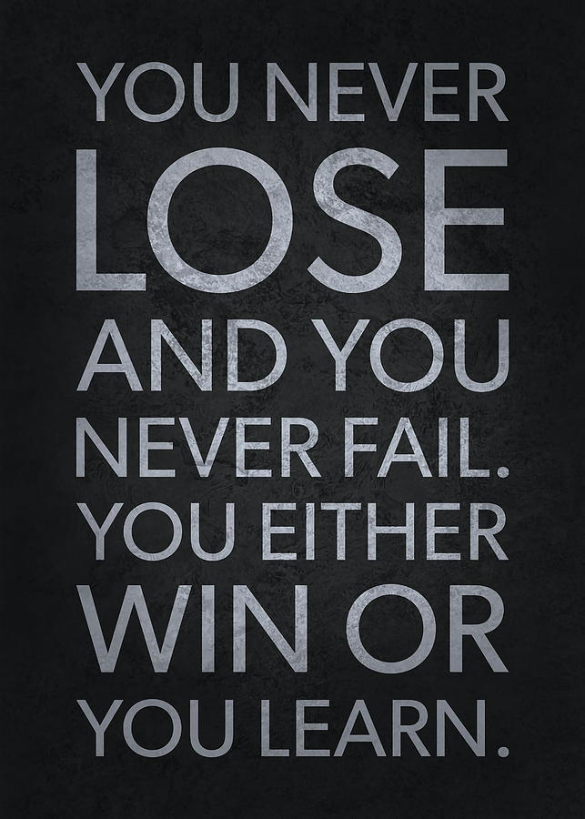 Lose and Fail vs Win Learn Poster Tapestry - Textile by Celica Boetcher ...