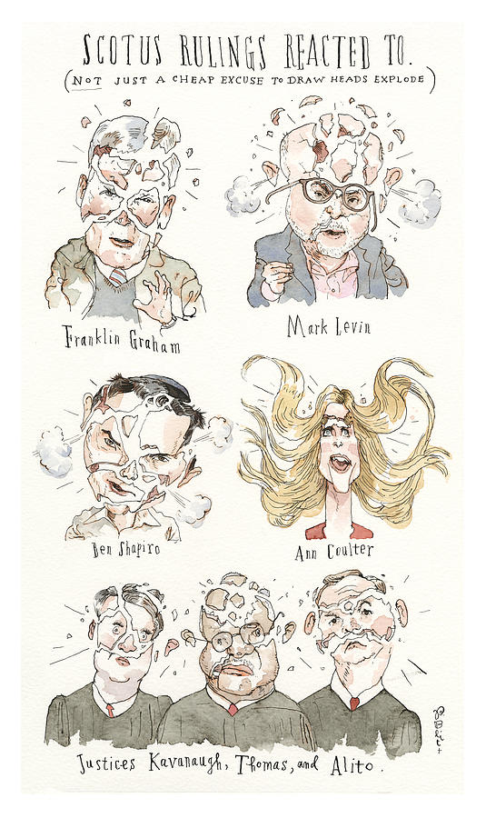 Losing Their Heads Painting by Barry Blitt