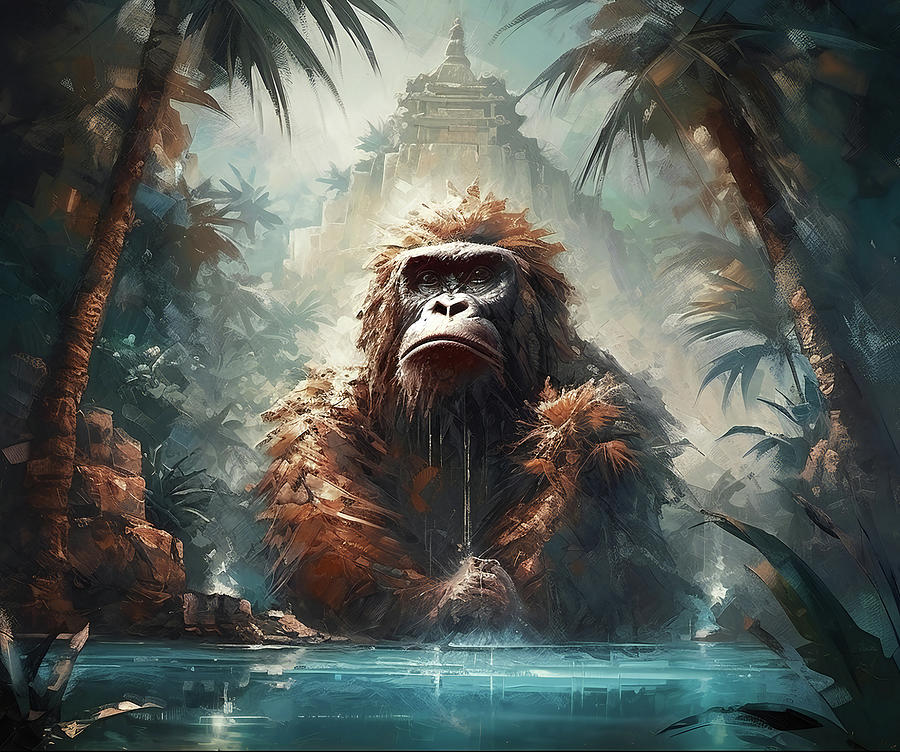 Lost Atlantis and the Orangutan Digital Art by Caito Junqueira