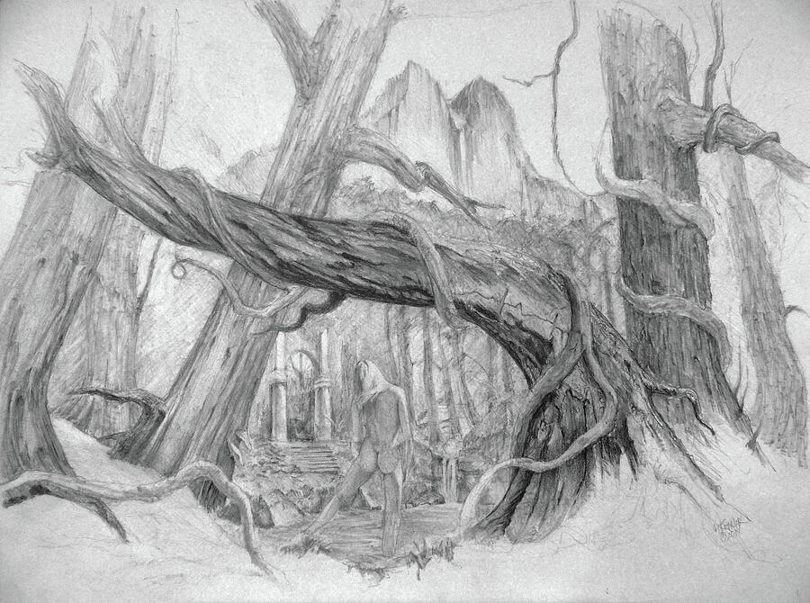 Lost Horizon Drawing by Joel Keener Lost Horizon Drawing by Joel Keener