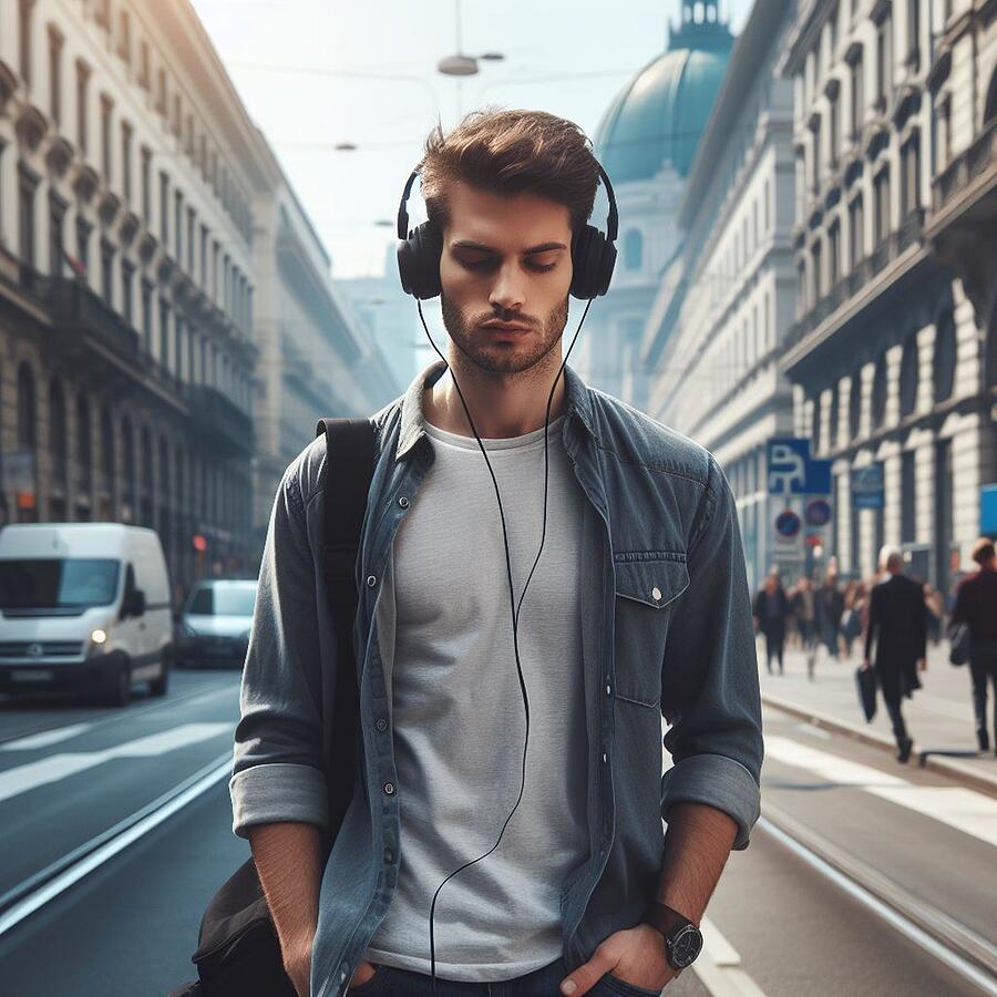 Lost in Sound - Urban Serenity of a Music-Loving Soul Digital Art by Artfinity X Lost in Sound - Urban Serenity of a Music-Loving Soul Digital Art by Artfinity X