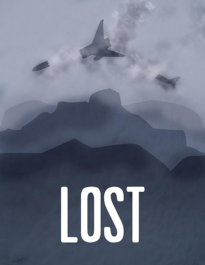 Lost Plane Crash Design Poster blue Painting by Julie Elliot | Fine Art ...