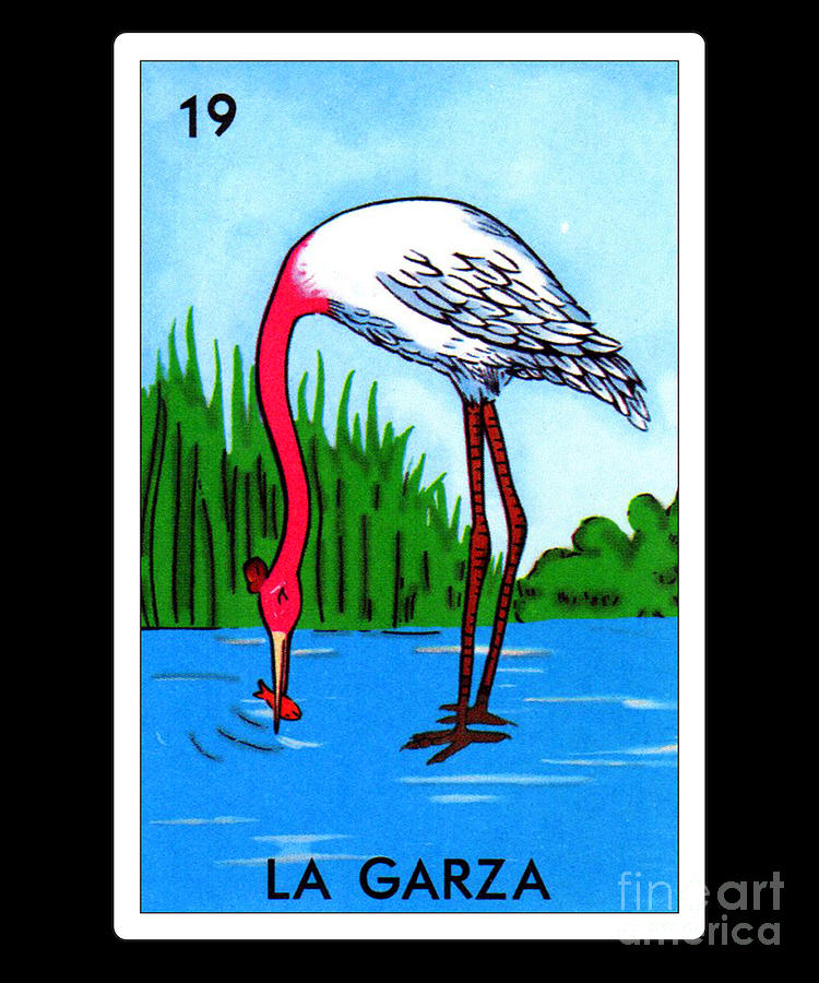 Loteria Mexicana La Garza Digital Art by Hispanic Gifts