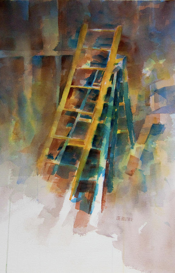Lotsa Ladders Painting by Lee Beuther