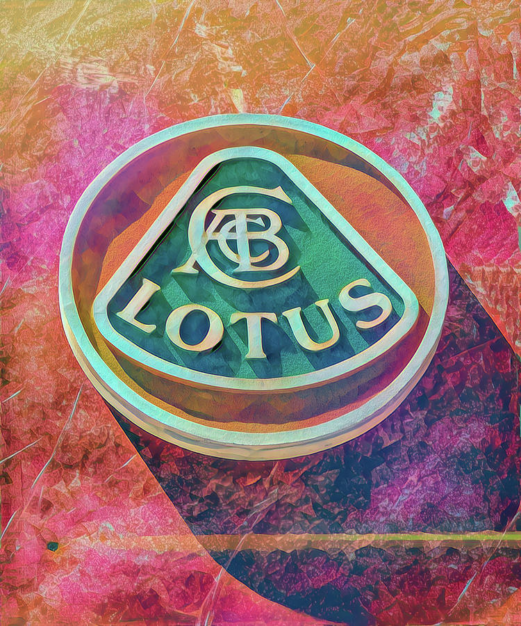 Lotus Abstract Car Insignia Mixed Media