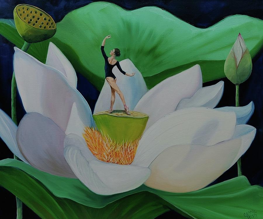 Lotus Blossom Dancer Painting by Connie Rish
