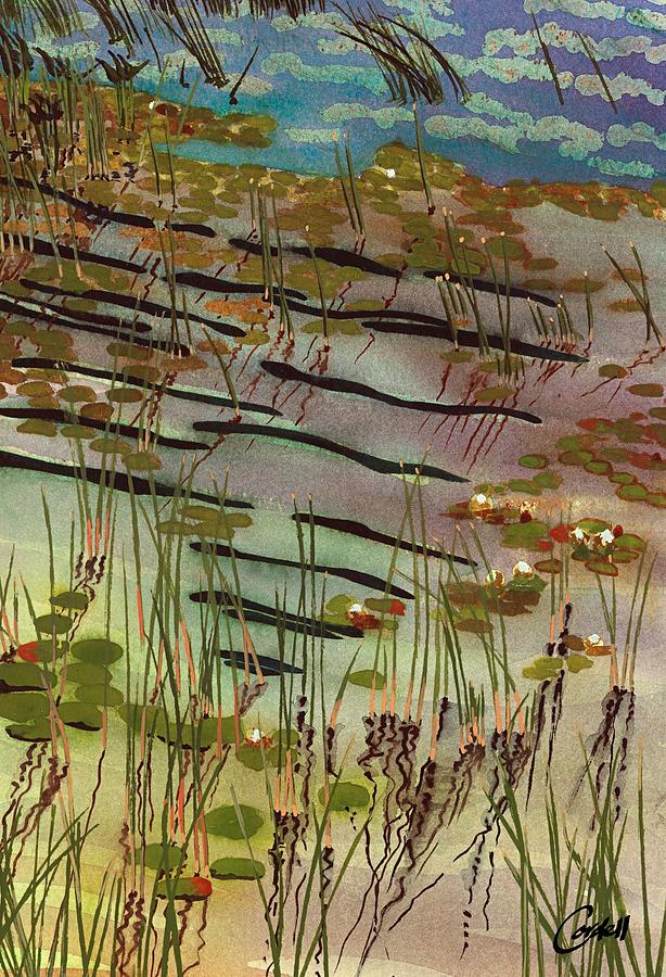 Lotus Cove Painting by Joan Cordell