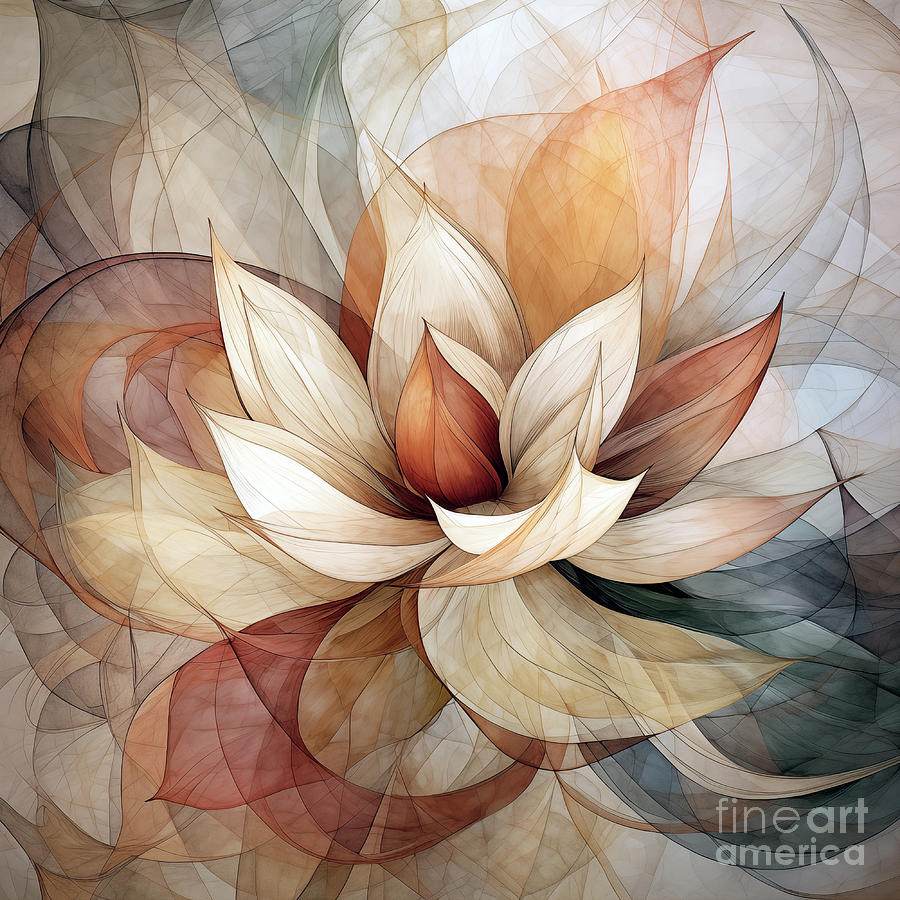 Flowers Still Life Digital Art - Lotus Entwine  by Jacky Gerritsen