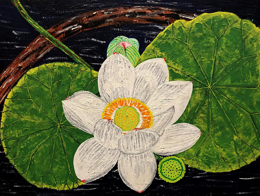Lotus Painting - Lotus by Far I Shields Lotus Painting - Lotus by Far I Shields