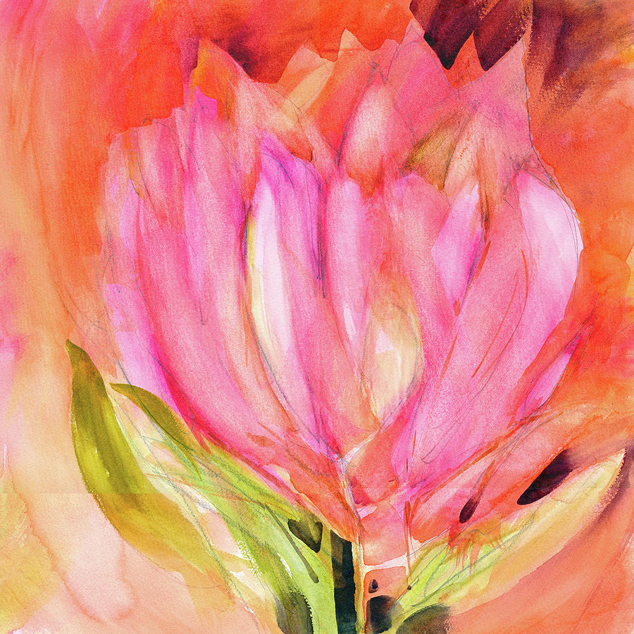 Nature Painting - Lotus Flower by Cynthia Fletcher