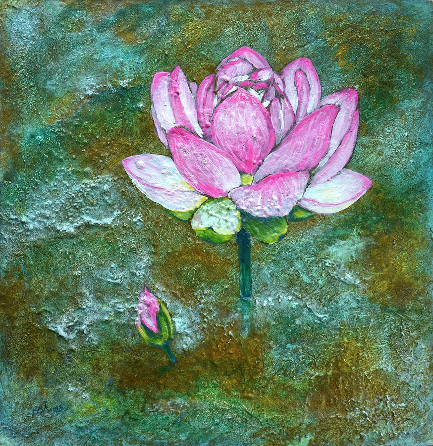 Lotus Flower Painting by Elaine Berger