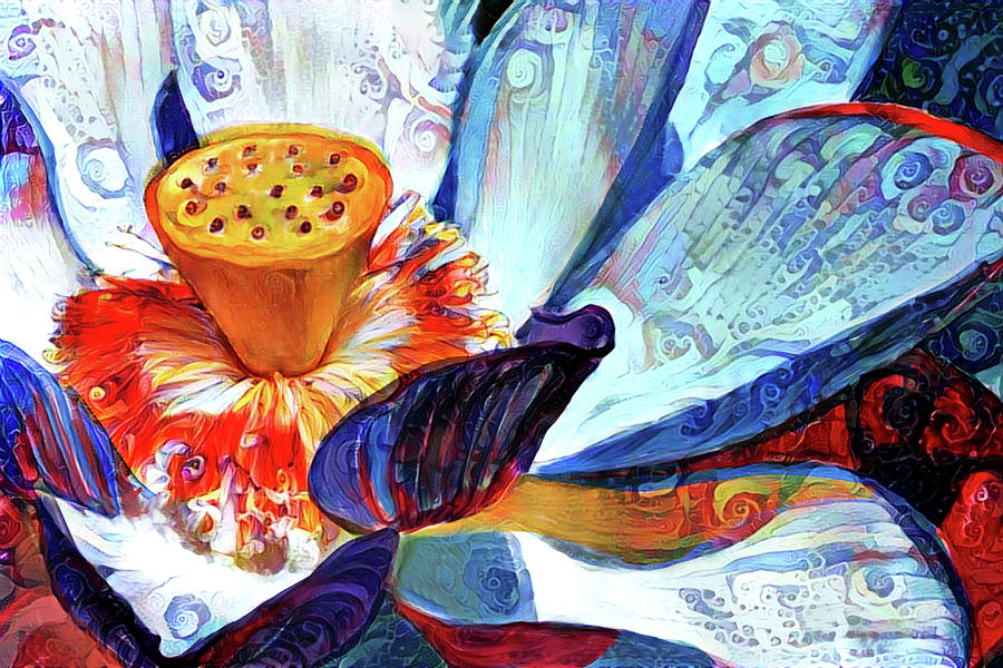 Lotus Flower Digital Art by Peggy Collins