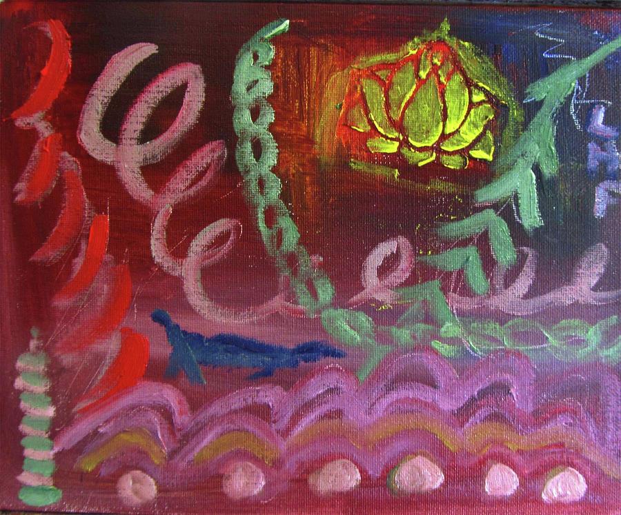 Lotus from Tibet Painting by Linda Feinberg