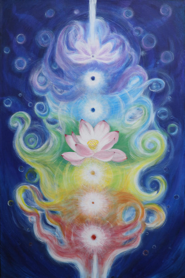 Lotus Heart Painting by Holly Stone