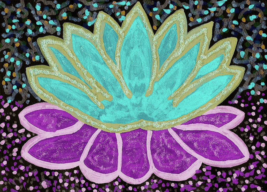 Lotus Love Anew Drawing by Susan Schanerman
