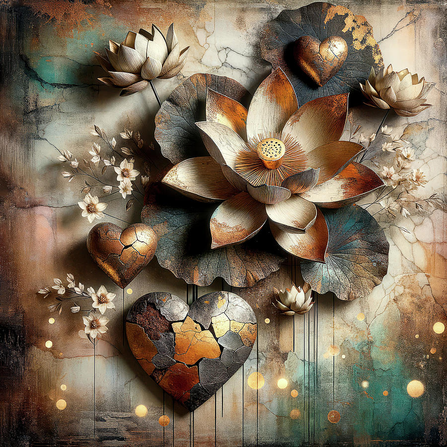 Lotus Love Digital Art by Peggy Collins